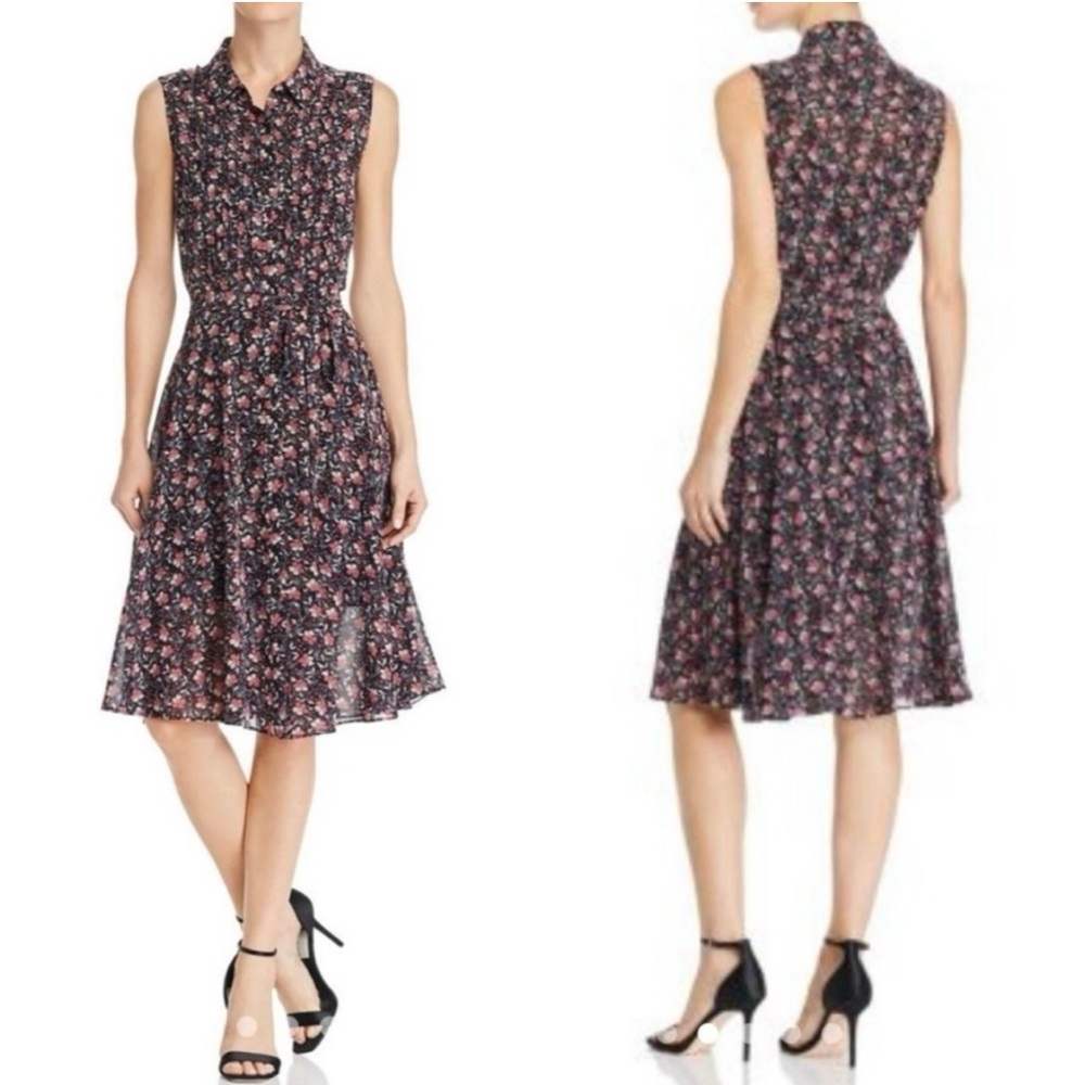 Floral Chiffon Sleeveless Dress